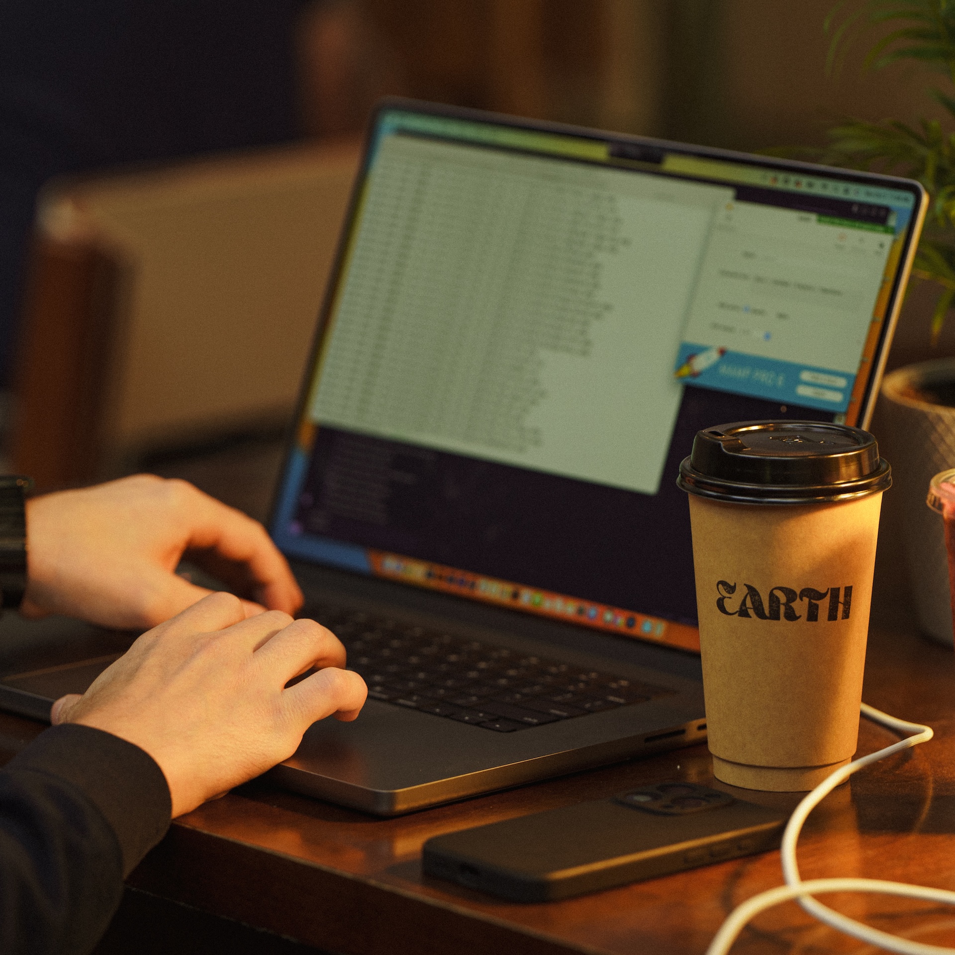 Working from Earth Coffeehouse at TolHouse